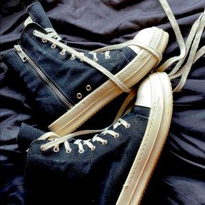 Rick Owen canvas ramones size 42 size 9 US